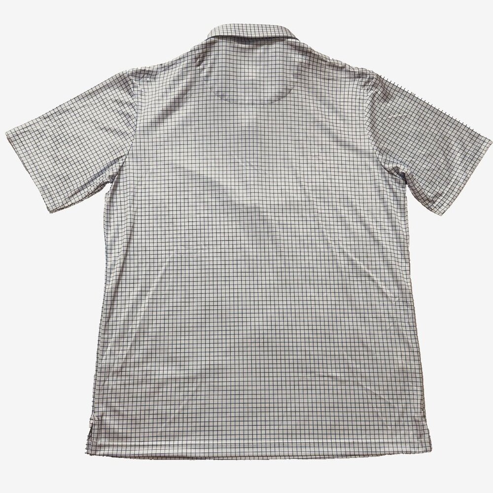 Collars & Co. The Original Dress Polo Sz M Relaxed Blue-Grid Performance NWT - Picture 3 of 11